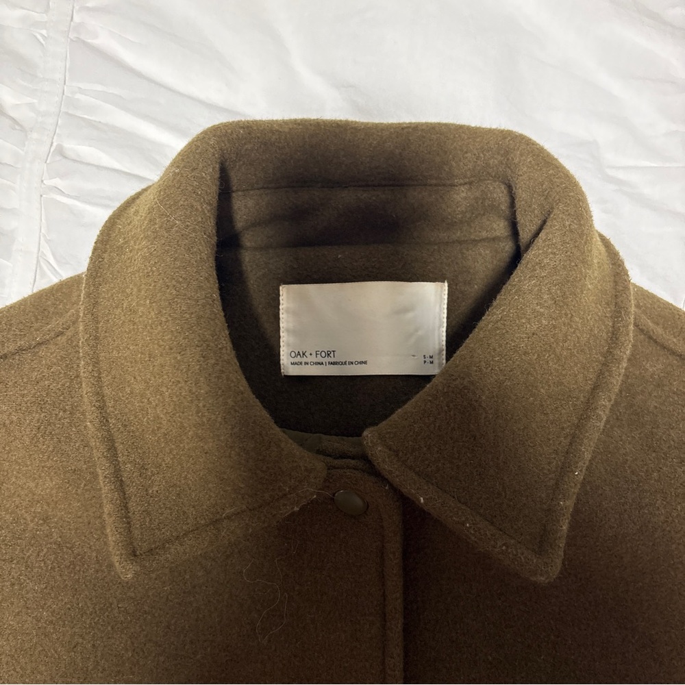 Oak And Fort Varsity Wool Blend Bomber - Picture 4 of 5